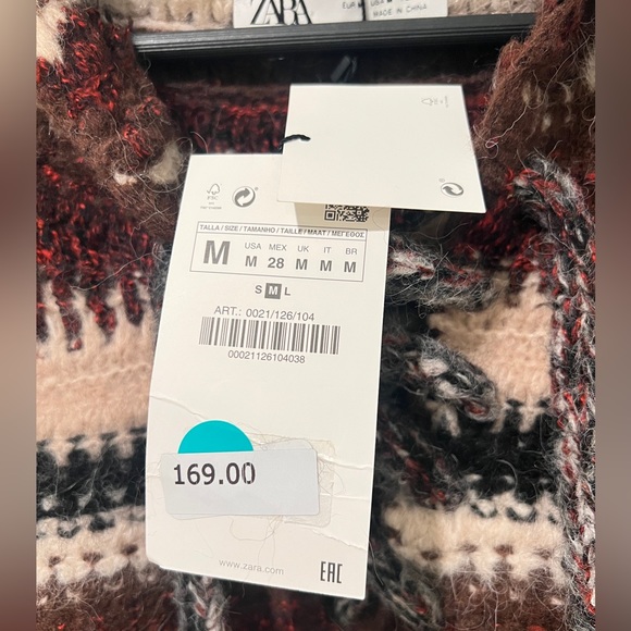 NWT ZARA WOOL ALPACA SWEATER LIMITED EDITION SIZE M 0021/126/104 - Picture 13 of 13